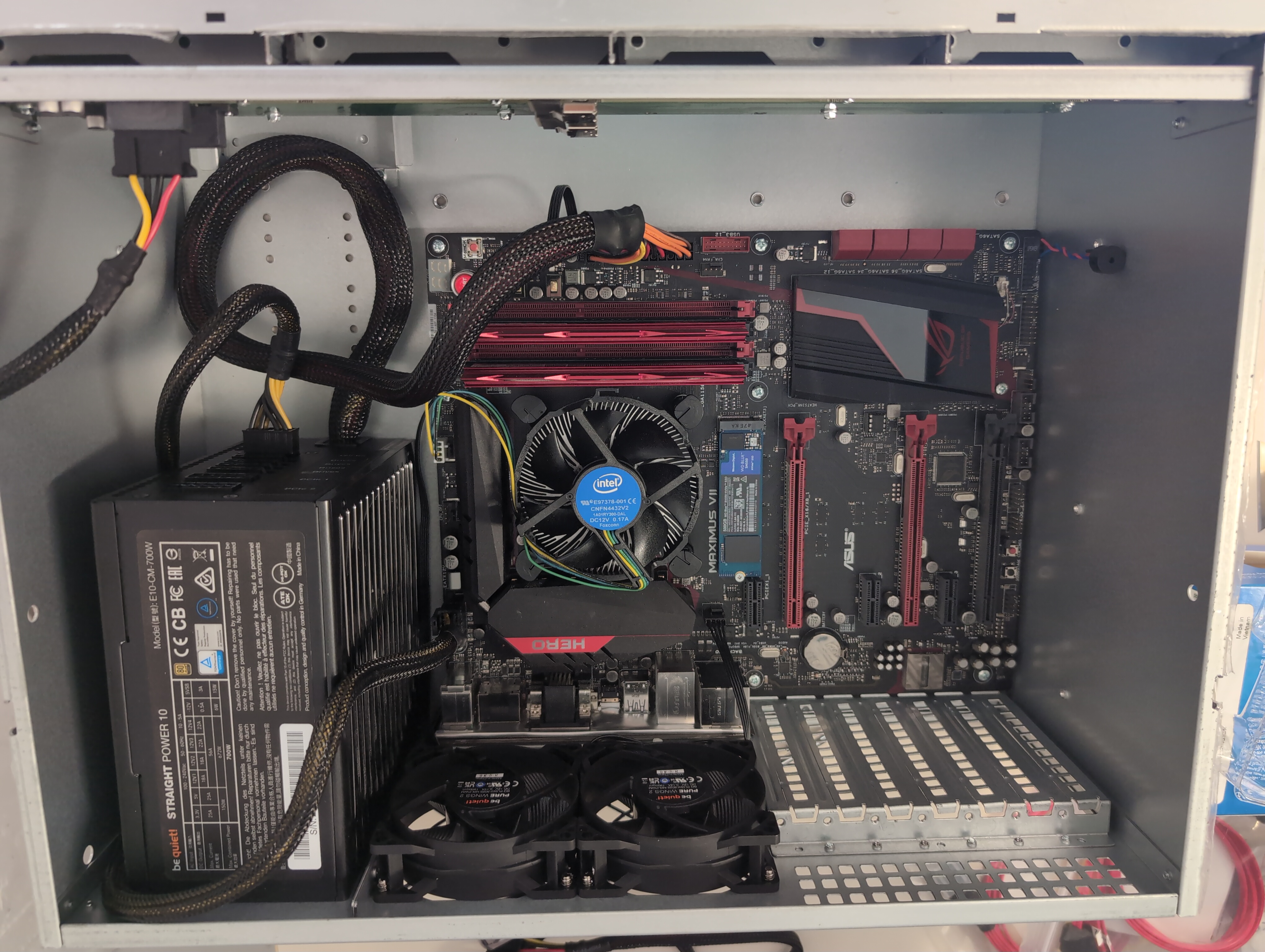 An image showing the wired motherboard.